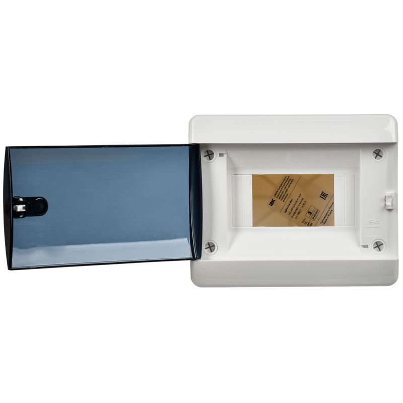 UNION Compact Корпус пластиковый ЩРН-П-6 IP41 черная прозрачная дверь IEK