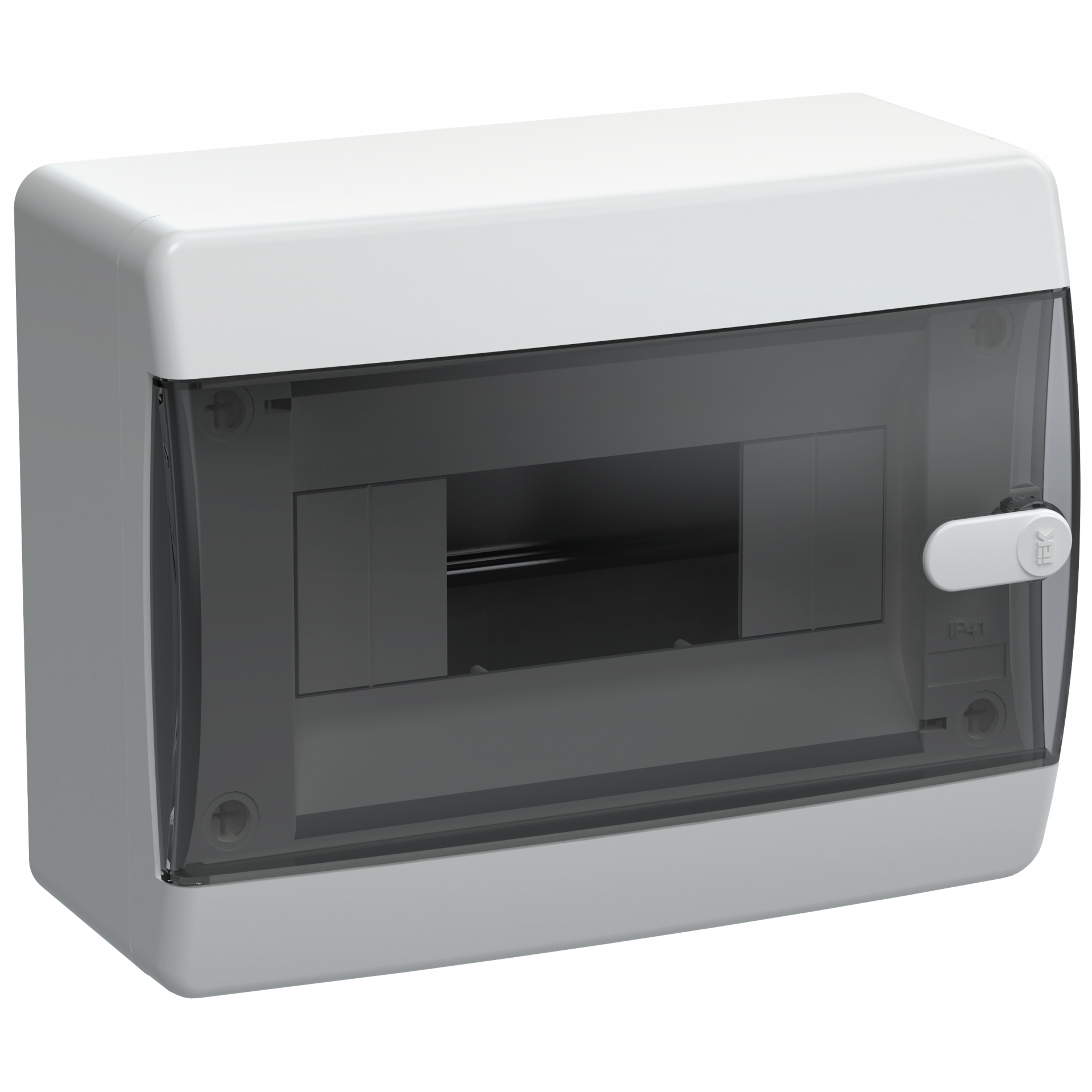 UNION Compact Корпус пластиковый ЩРН-П-8 IP41 черная прозрачная дверь IEK