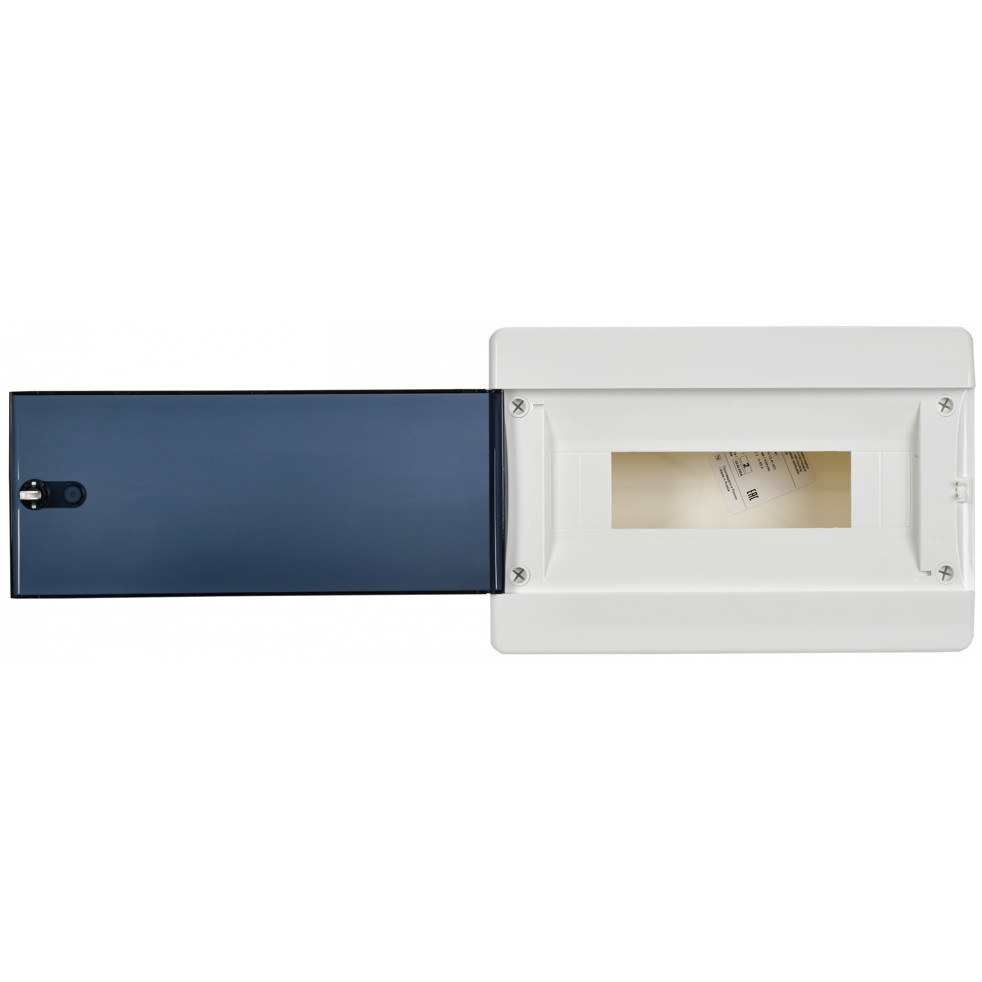 UNION Compact Корпус пластиковый ЩРВ-П-12 IP41 черная прозрачная дверь IEK