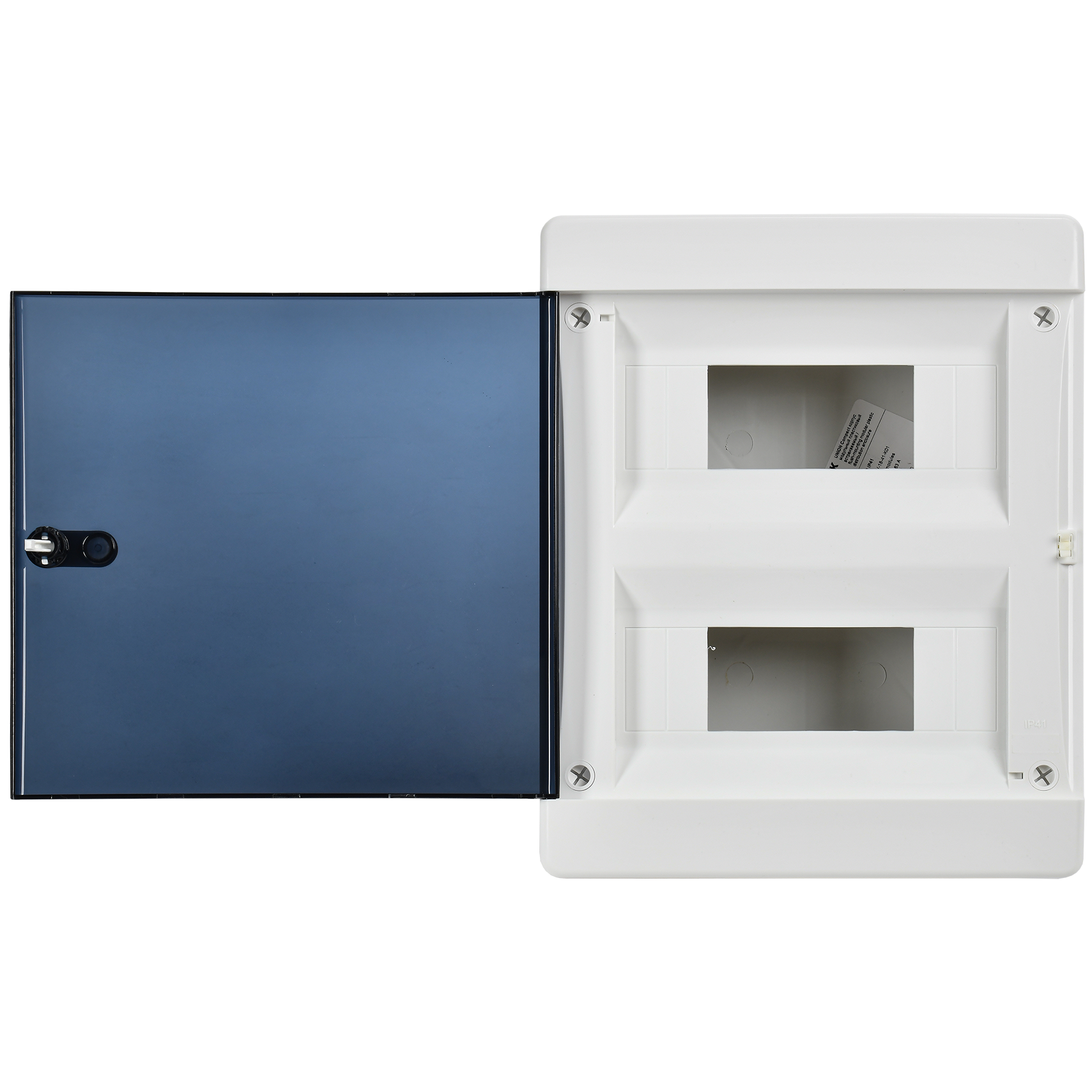 UNION Compact Корпус пластиковый ЩРВ-П-18 IP41 черная прозрачная дверь IEK