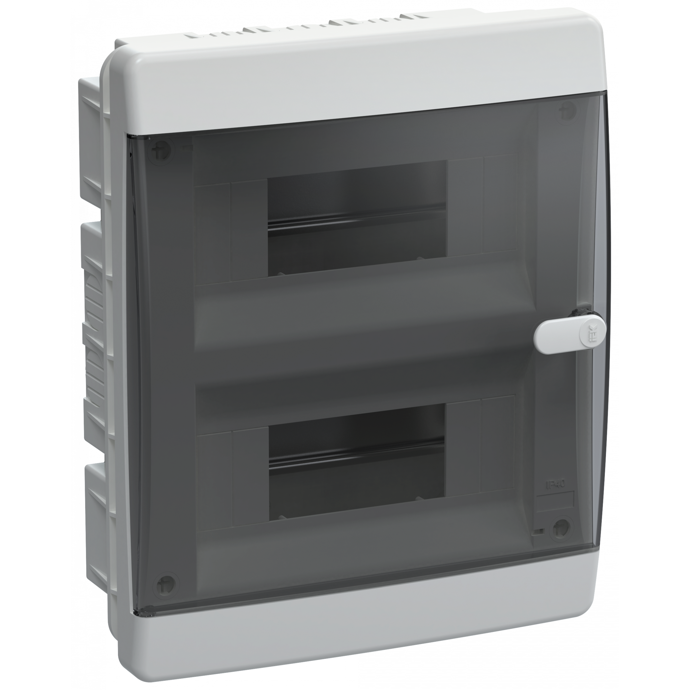 UNION Compact Корпус пластиковый ЩРВ-П-18 IP41 черная прозрачная дверь IEK