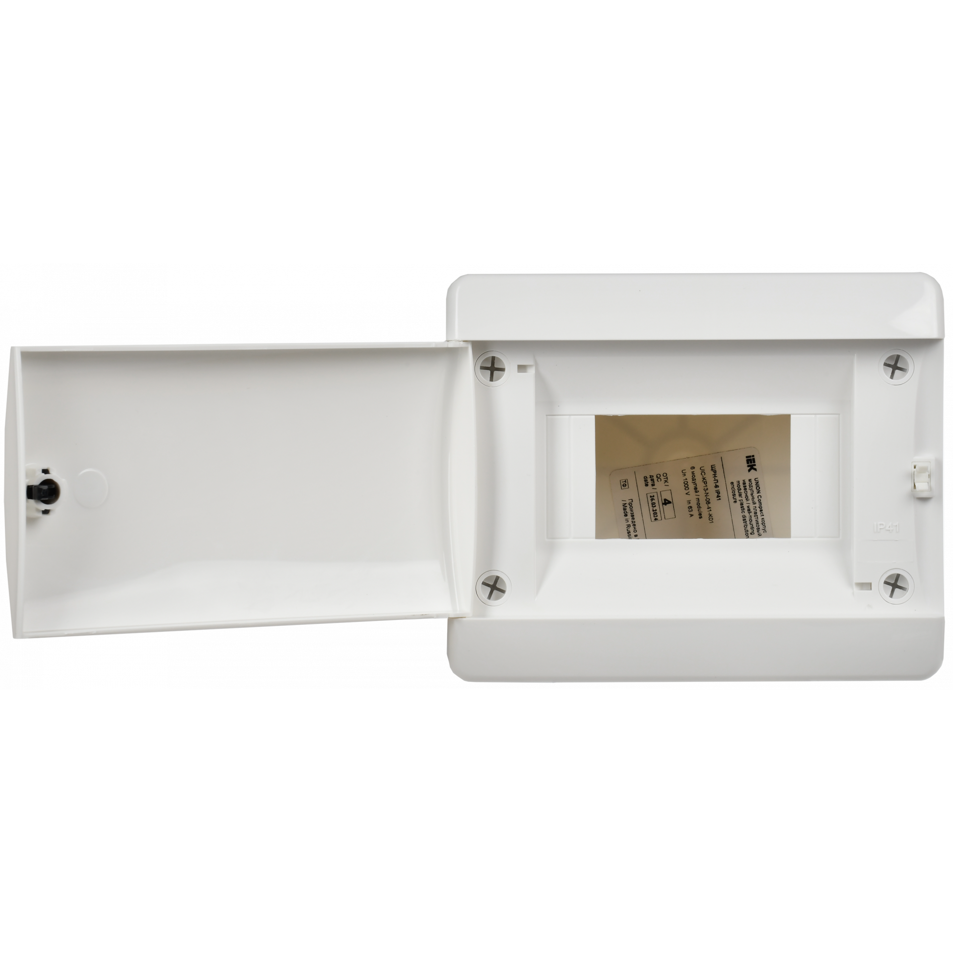 UNION Compact Корпус пластиковый ЩРН-П-6 IP41 белая дверь IEK