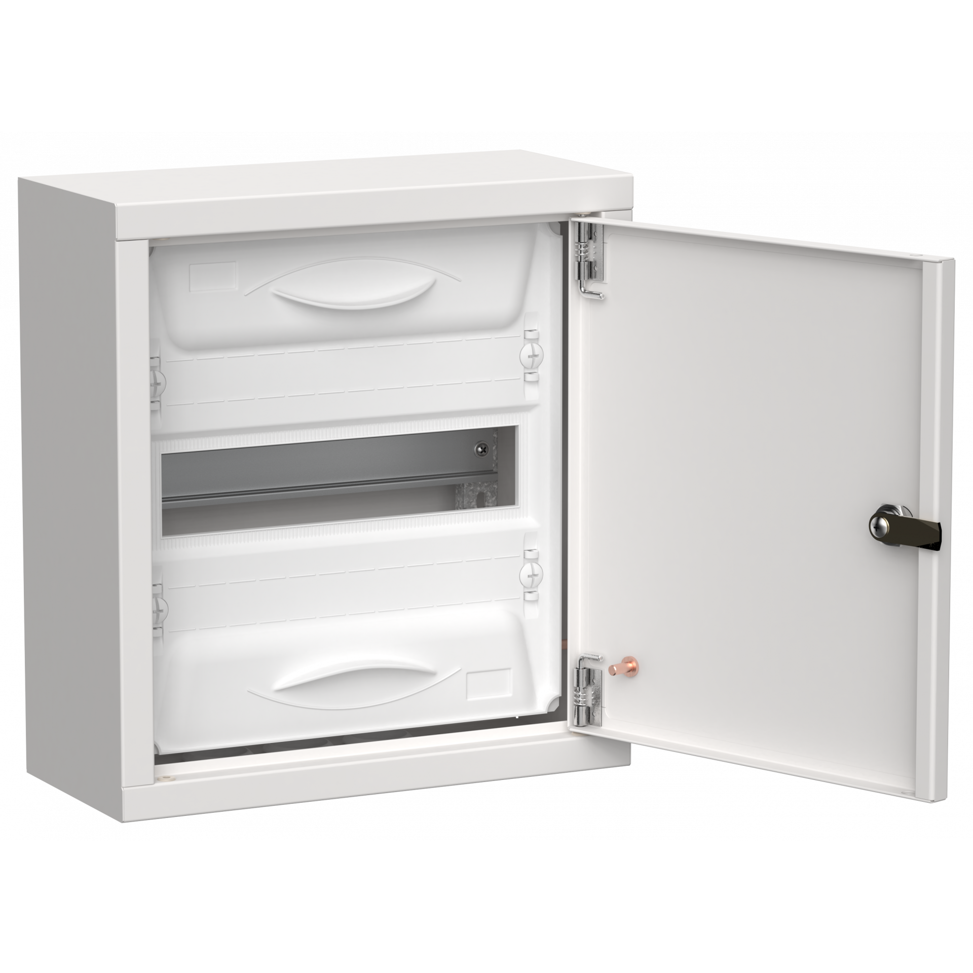 TITAN 5 Корпус металлический ЩРн-12 (1х12) 335х310х140мм IP31 белый (одна дверь) IEK