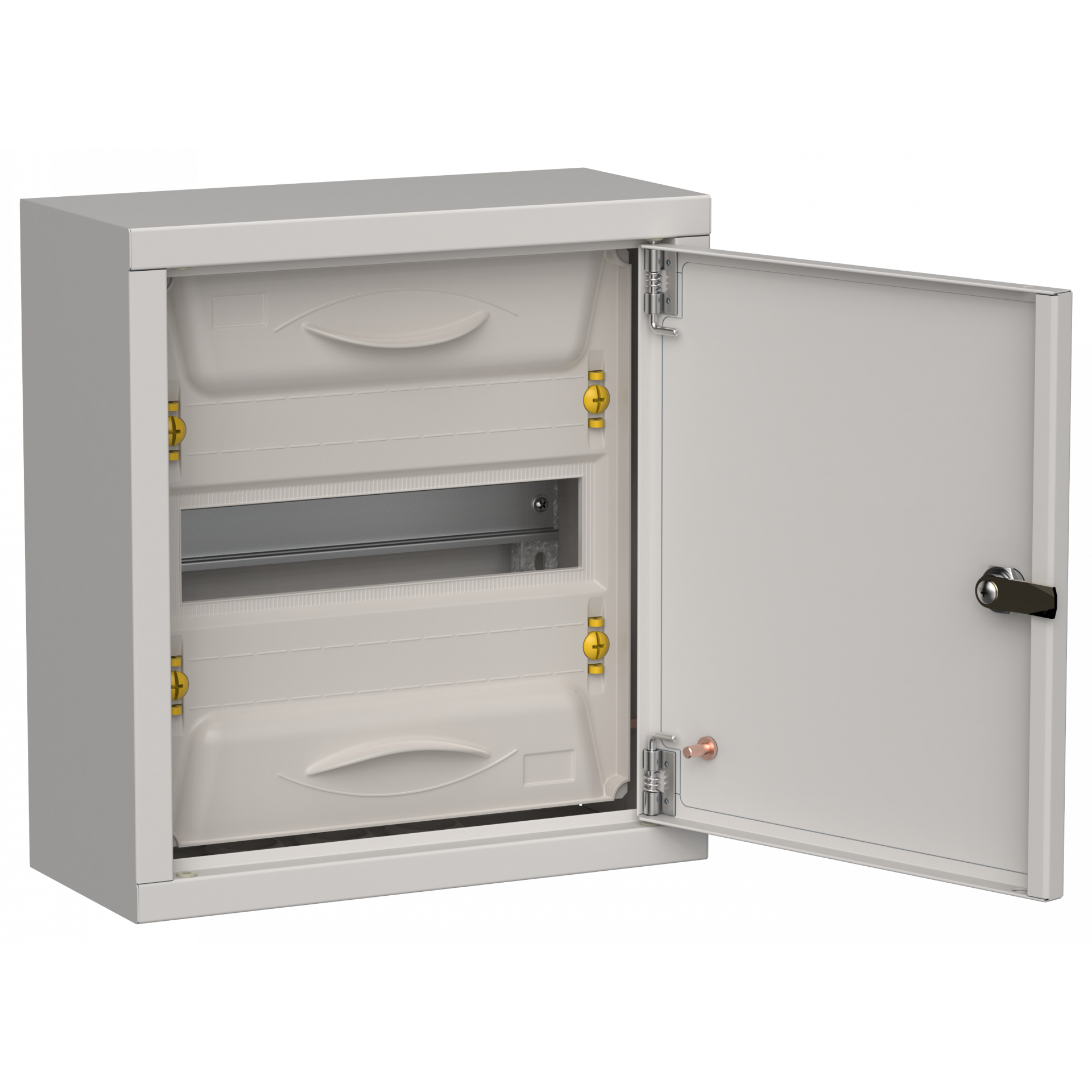 TITAN 5 Корпус металлический ЩРн-12 (1х12) 335х310х140мм IP31 серый (одна дверь) IEK