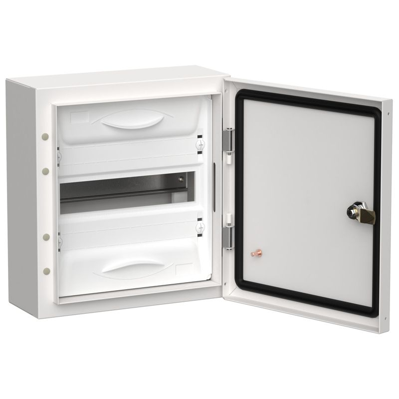 TITAN 5 Корпус металлический ЩРн-12 (1х12) 335х310х140мм IP54 белый (одна дверь) IEK