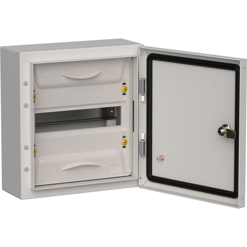 TITAN 5 Корпус металлический ЩРн-12 (1х12) 335х310х140мм IP54 серый (одна дверь) IEK