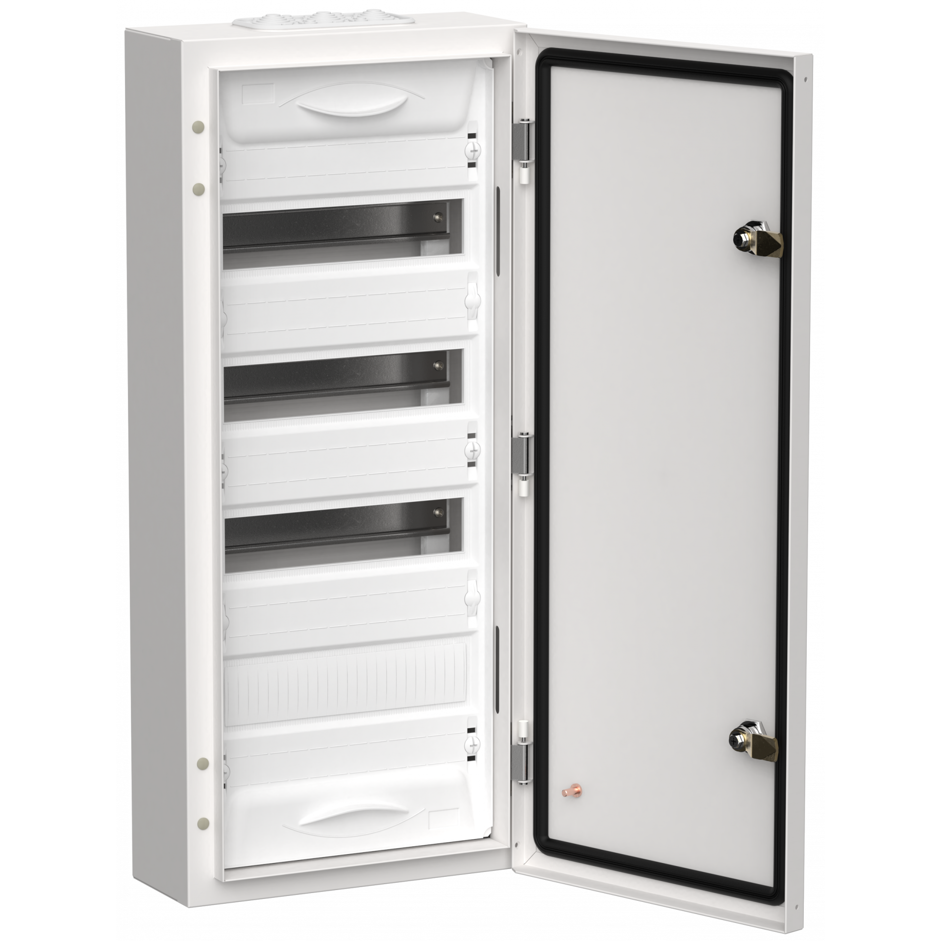 TITAN 5 Корпус металлический ЩРн-48 (1х48) 710х310х140мм IP54 белый (одна дверь) IEK