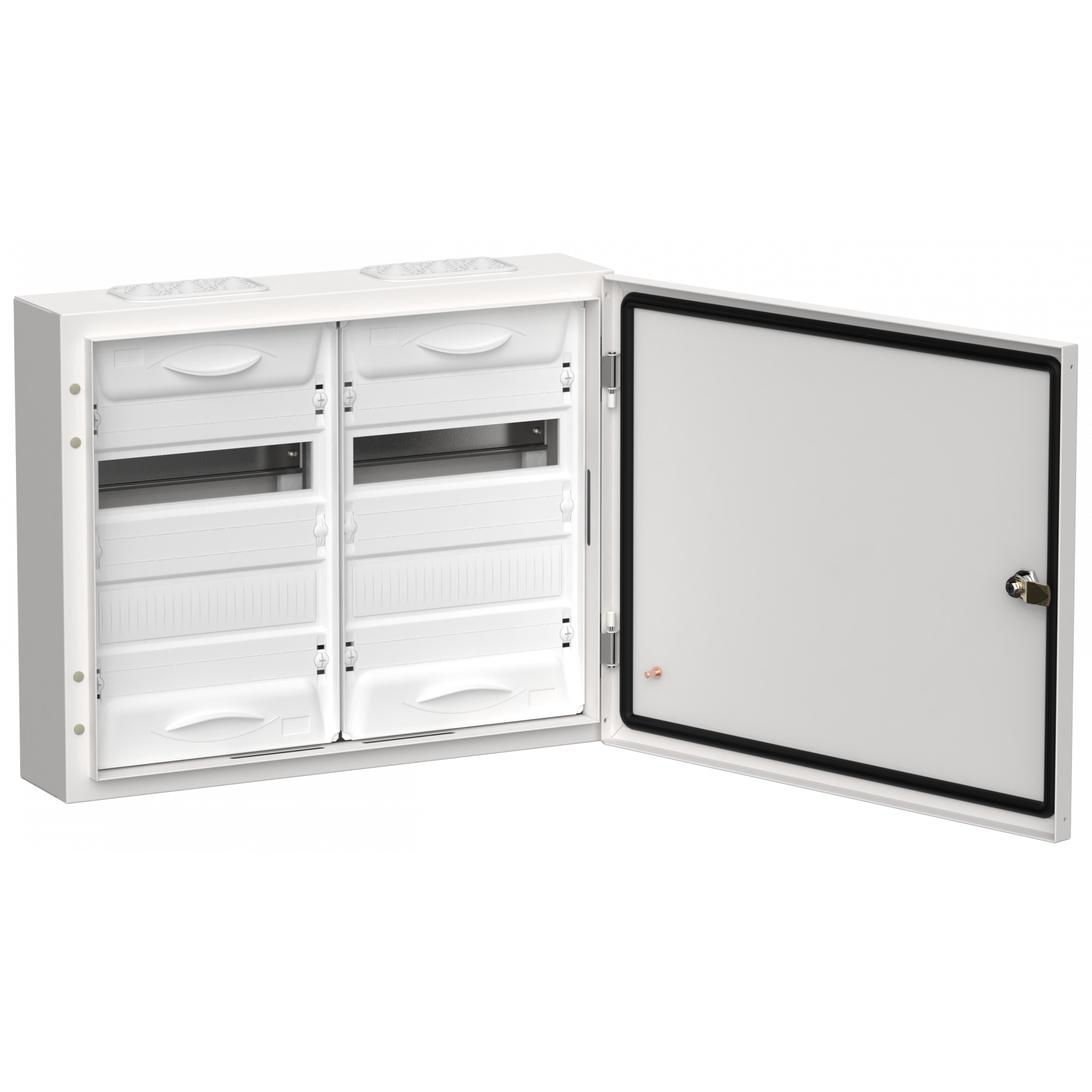 TITAN 5 Корпус металлический ЩРн-48 (2х24) 460х570х140мм IP54 белый (одна дверь) IEK