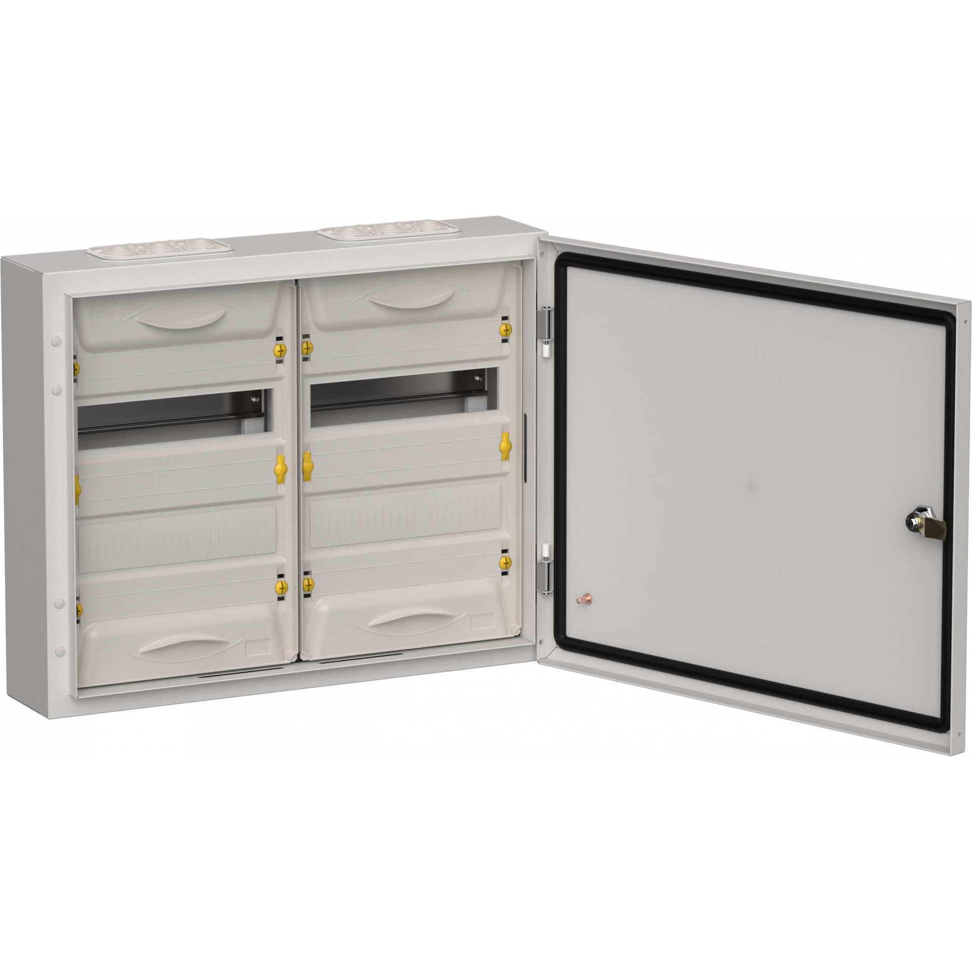 TITAN 5 Корпус металлический ЩРн-48 (2х24) 460х570х140мм IP54 серый (одна дверь) IEK