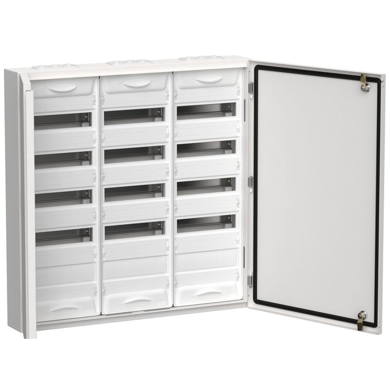 TITAN 5 Корпус металлический ЩРн-180 (3х60) 835х830х140мм IP54 белый (две двери) IEK