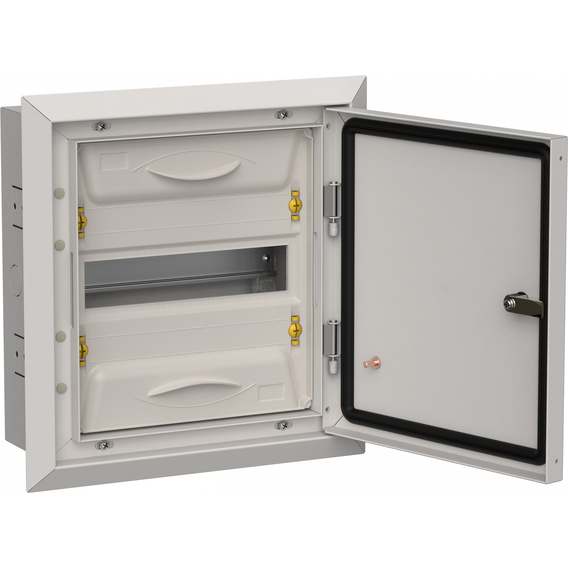 TITAN 5 Корпус металлический ЩРв-12 (1х12) 380х365х130мм IP31 серый (одна дверь) IEK