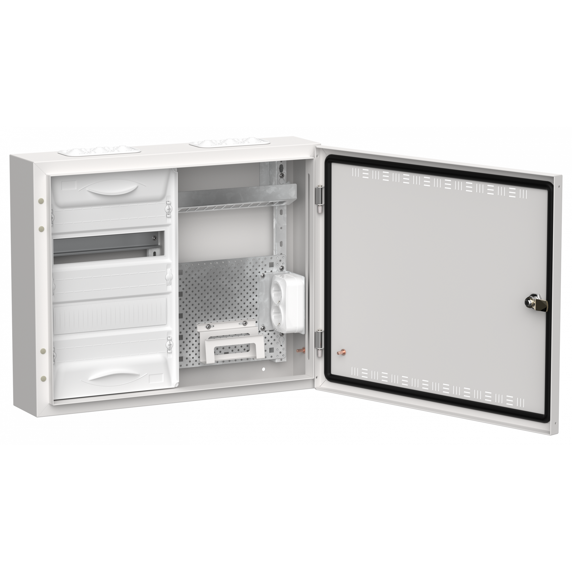 TITAN 5 Корпус комбинированный ЩРн-24 (2х24) 460х570х140мм IP30 белый IEK