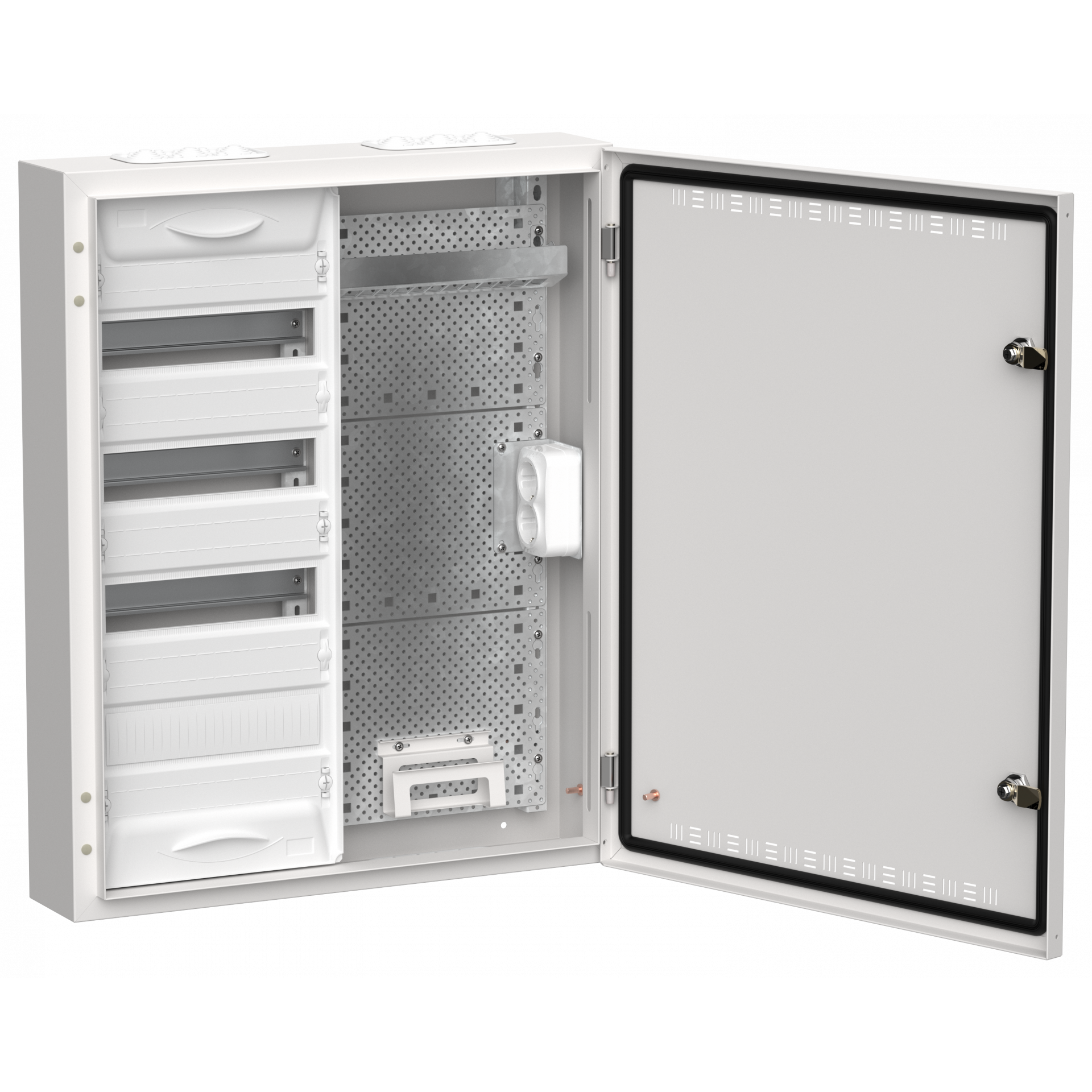 TITAN 5 Корпус комбинированный ЩРн-48 (2х48) 710х570х140мм IP30 белый IEK