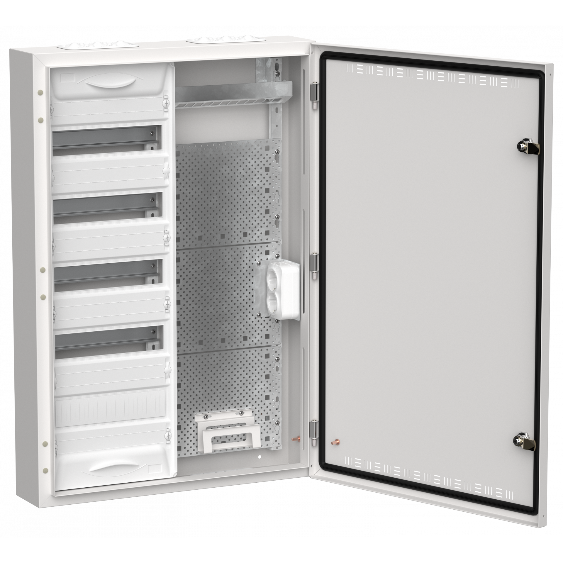 TITAN 5 Корпус комбинированный ЩРн-60 (2х60) 835х570х140мм IP30 белый IEK