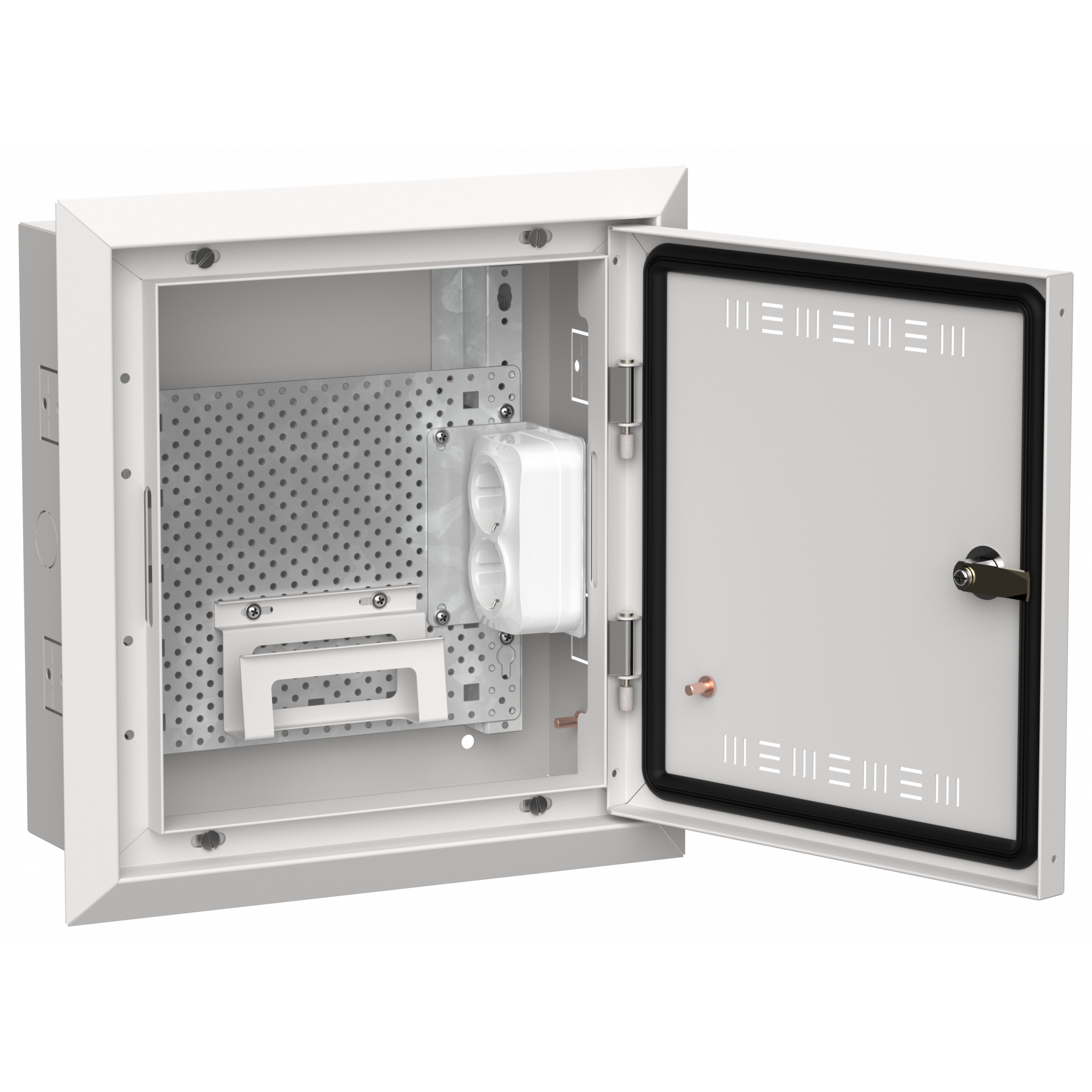 TITAN 5 Корпус мультимедиа ЩРв-12 (1х12) 380х365х130мм IP30 белый IEK