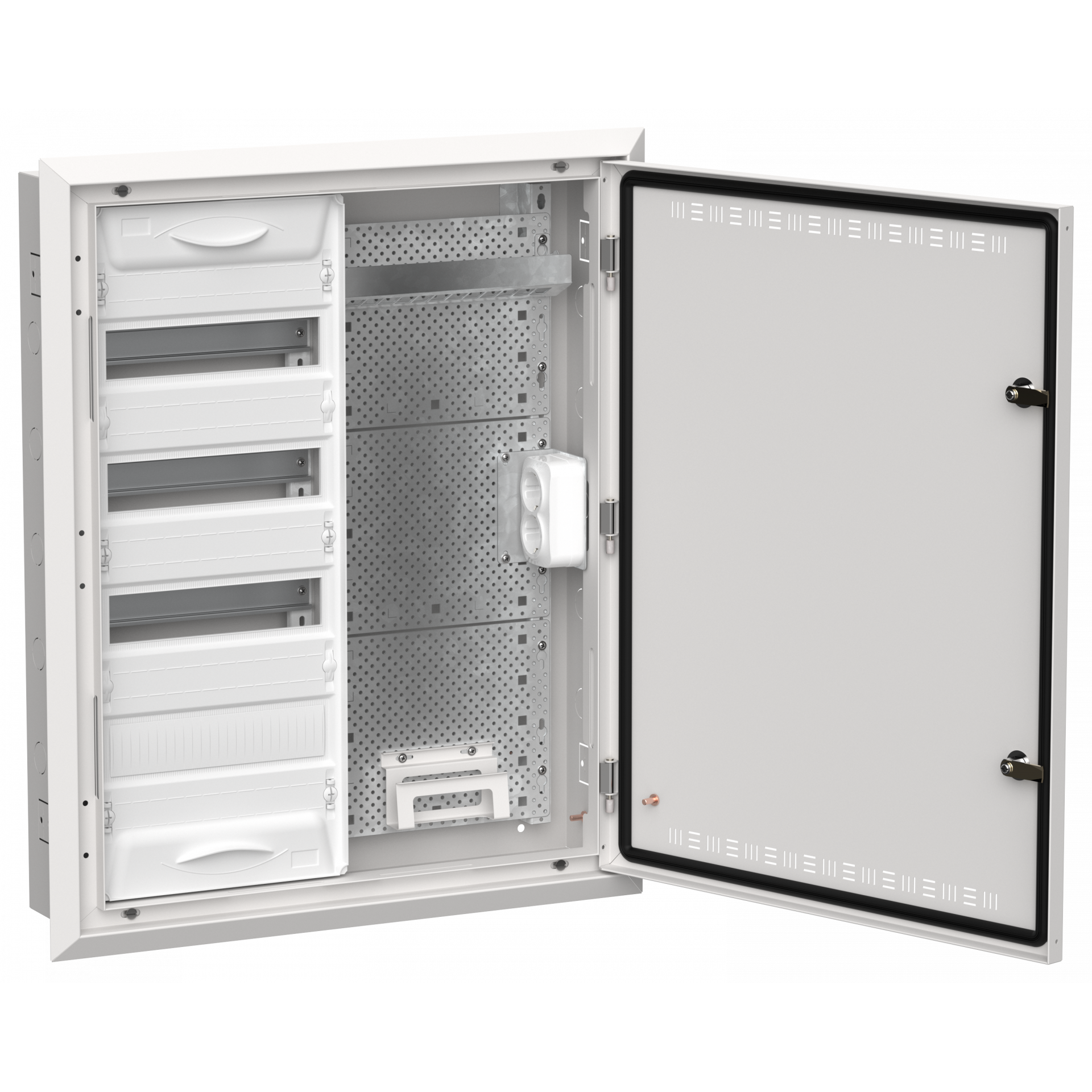 TITAN 5 Корпус комбинированный ЩРв-48 (2х48) 755х625х130мм IP30 белый IEK