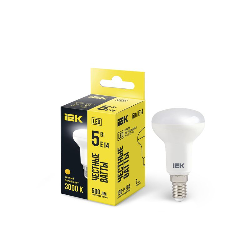 Лампа светодиодная R50 рефлектор 5Вт 230В 3000К E14 IEK