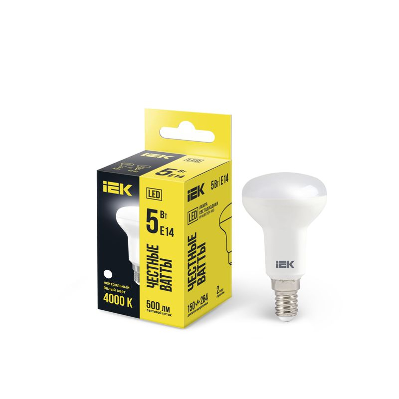 Лампа светодиодная R50 рефлектор 5Вт 230В 4000К E14 IEK