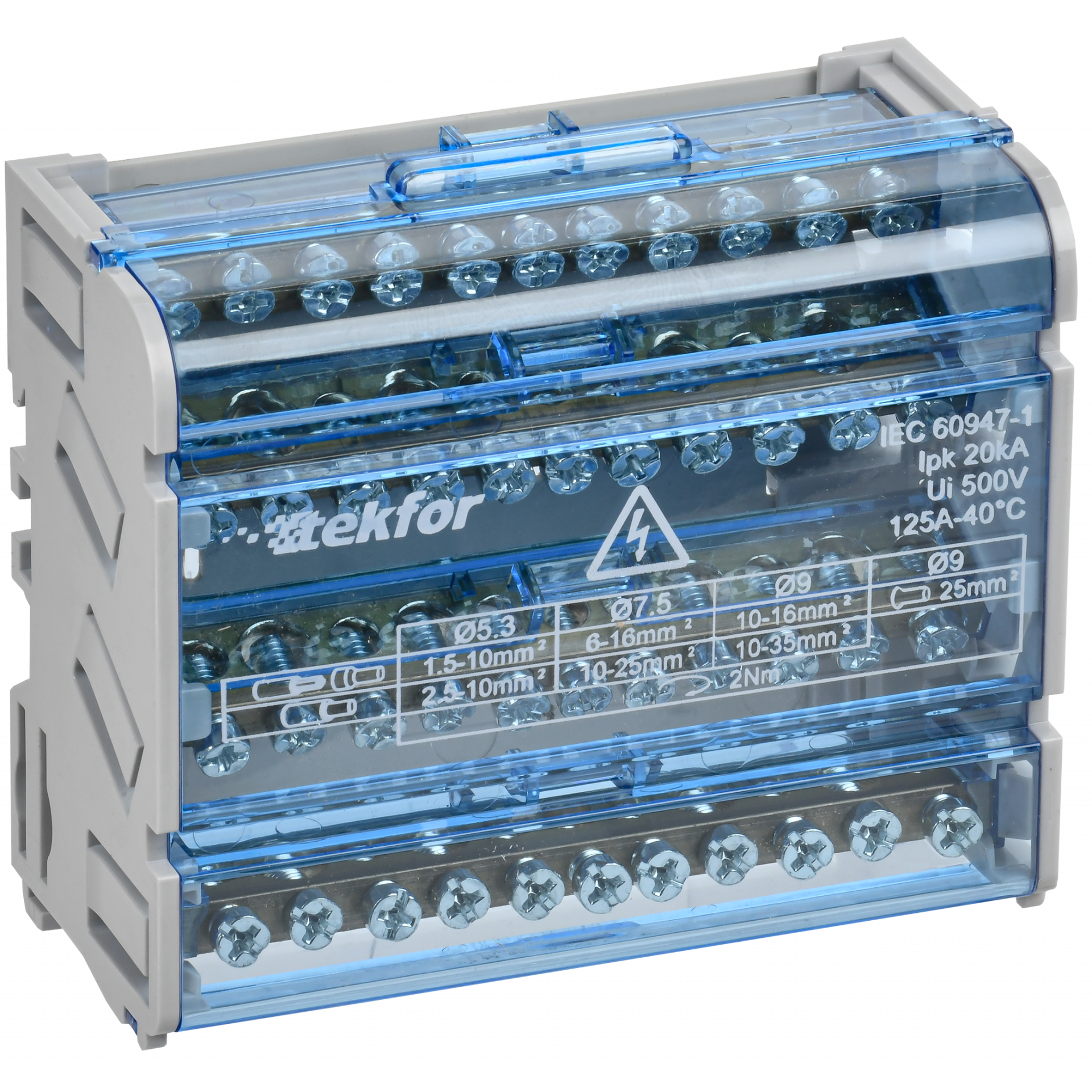 TEKFOR Шины на DIN-рейку (кросс-модуль) ШНК 4х11 3L+PEN IEK