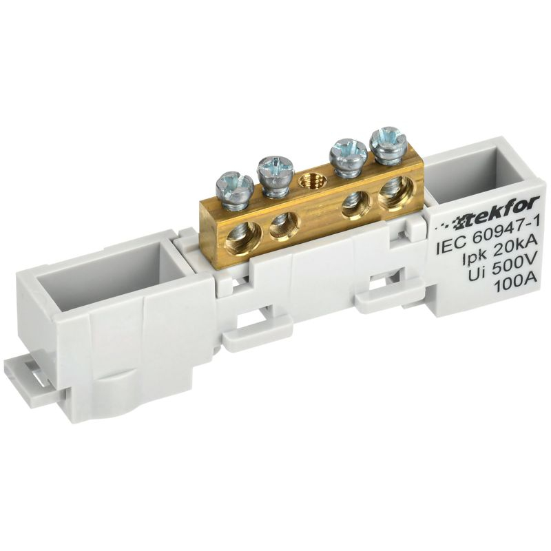 TEKFOR Шина L фаза неизолированная на универсальном держателе 6х9-4-Ср IEK