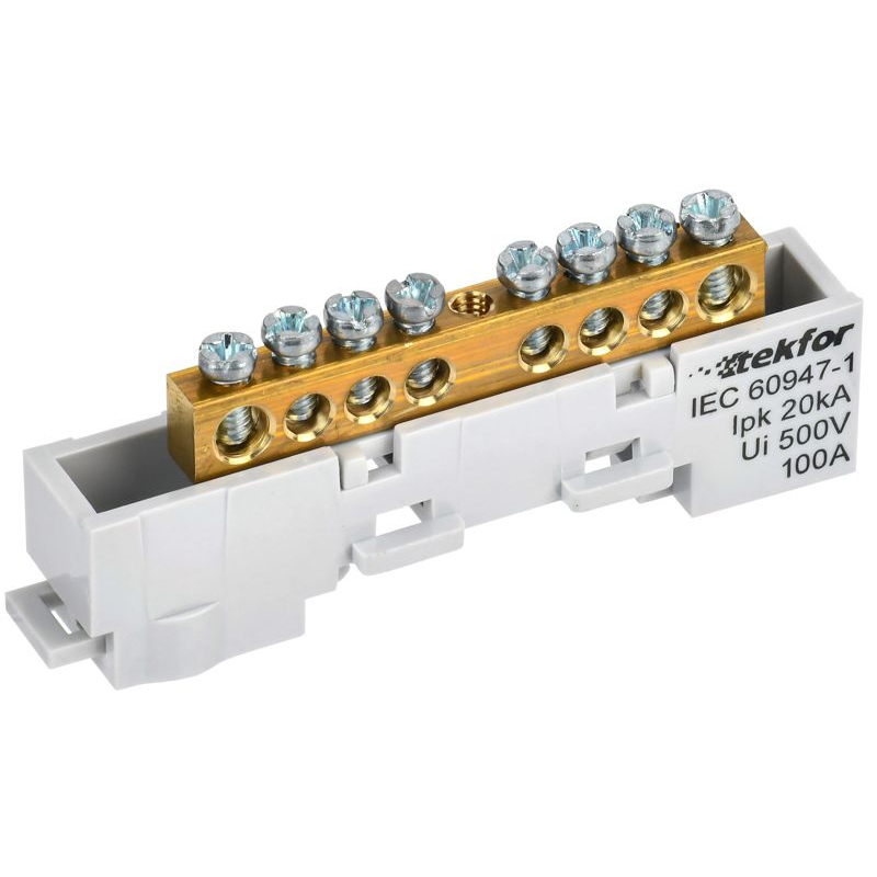 TEKFOR Шина L фаза неизолированная на универсальном держателе 6х9-8-Ср IEK