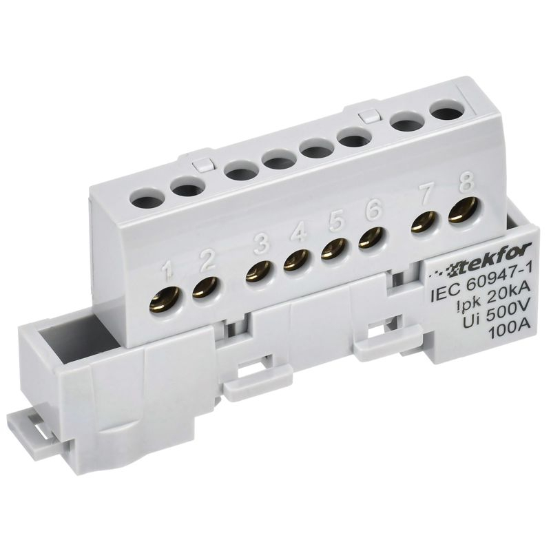 TEKFOR Шина L фаза изолированная на универсальном держателе 6х9-8-Ср IEK