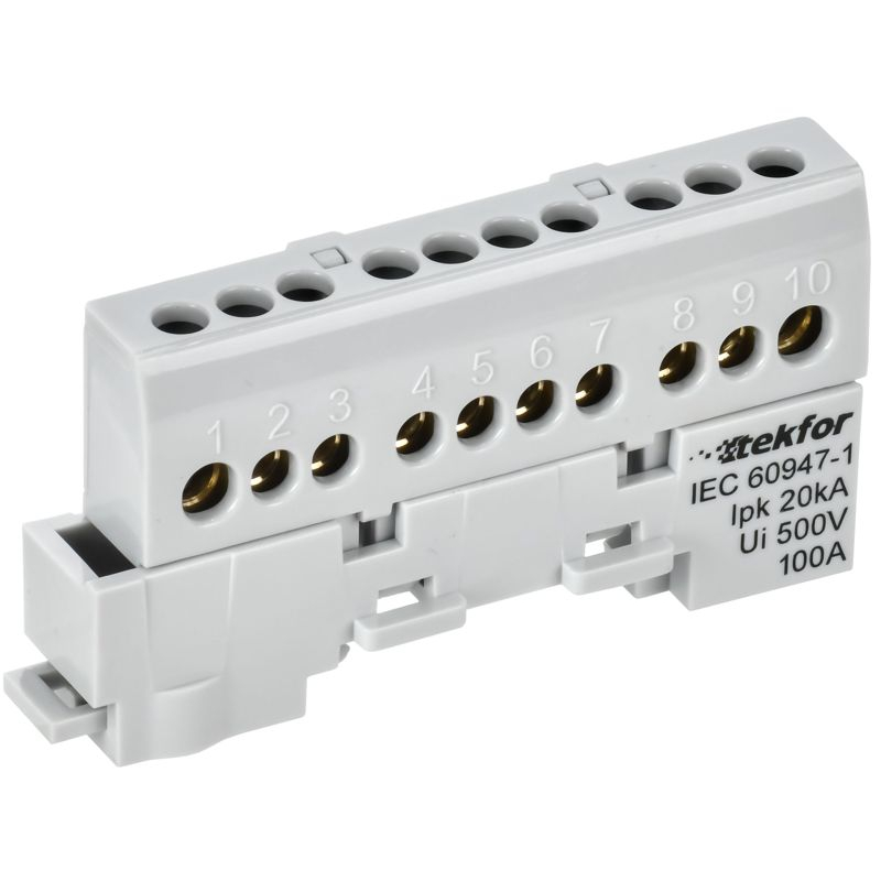 TEKFOR Шина L фаза изолированная на универсальном держателе 6х9-10-Ср IEK