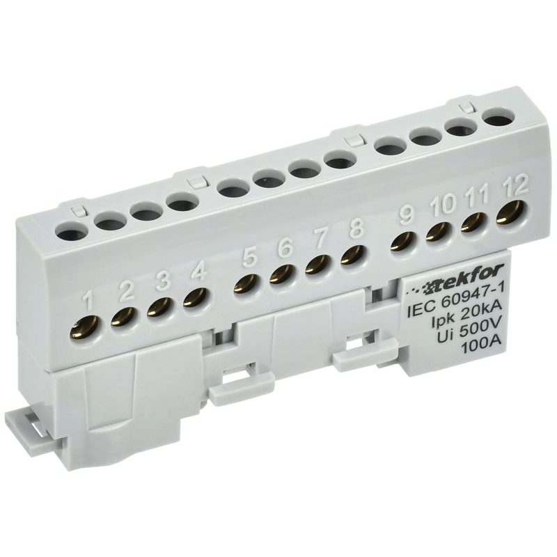 TEKFOR Шина L фаза изолированная на универсальном держателе 6х9-12-Ср IEK