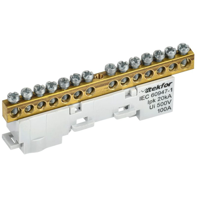 TEKFOR Шина L фаза неизолированная на универсальном держателе 6х9-14-Ср IEK