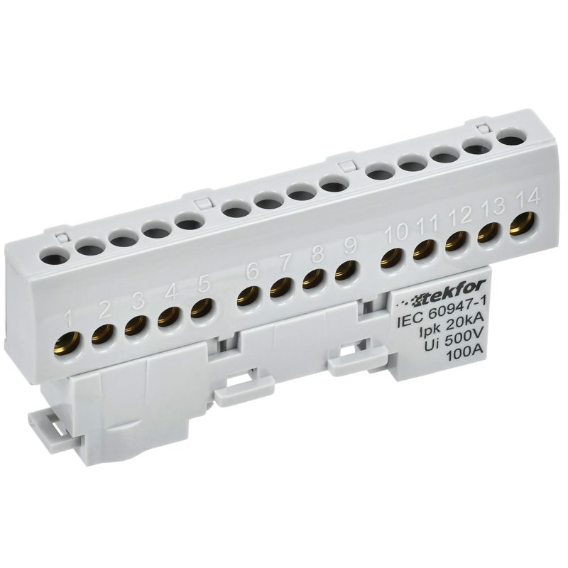 TEKFOR Шина L фаза изолированная на универсальном держателе 6х9-14-Ср IEK