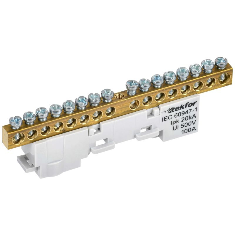 TEKFOR Шина L фаза неизолированная на универсальном держателе 6х9-16-Ср IEK