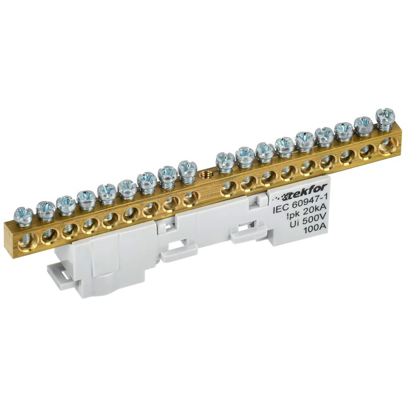 TEKFOR Шина L фаза неизолированная на универсальном держателе 6х9-18-Ср IEK