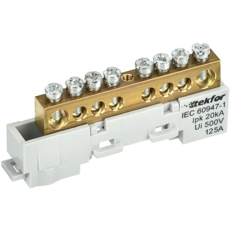 TEKFOR Шина L фаза неизолированная на универсальном держателе 8х12-8-Ср IEK