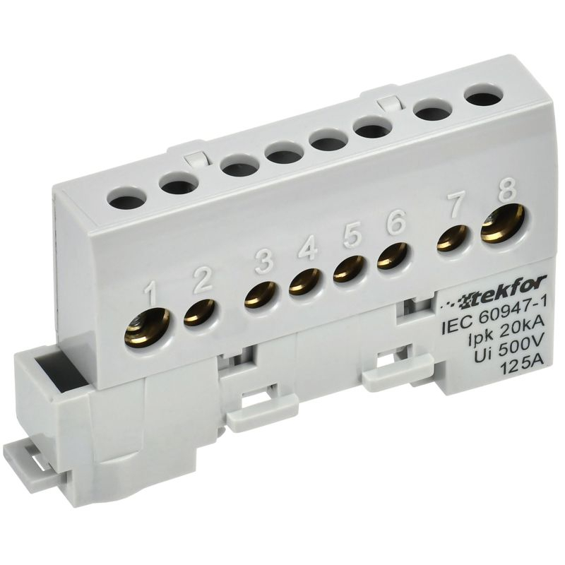 TEKFOR Шина L фаза изолированная на универсальном держателе 8х12-8-Ср IEK