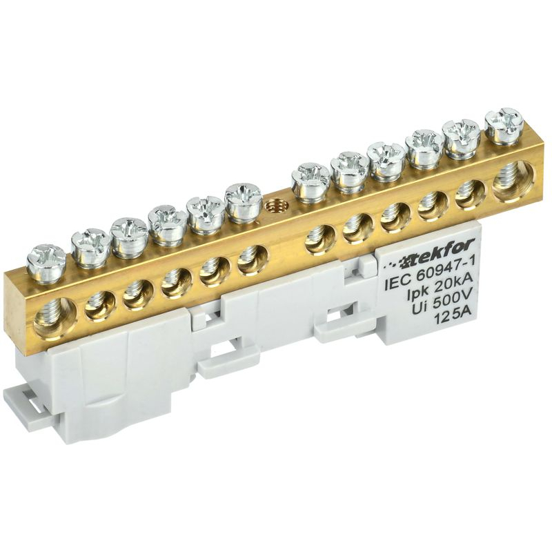 TEKFOR Шина L фаза неизолированная на универсальном держателе 8х12-12-Ср IEK