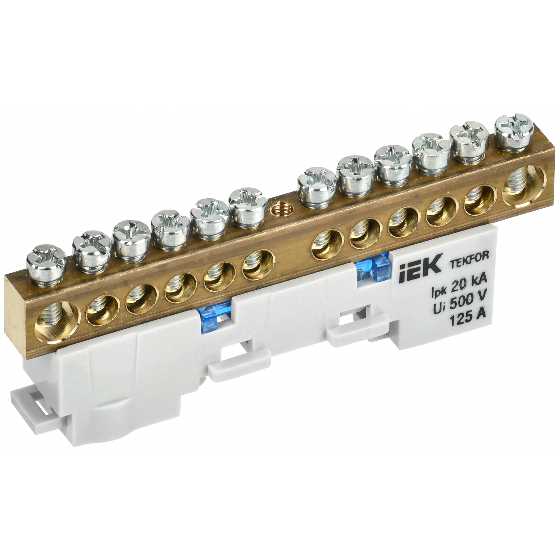 TEKFOR Шина N ноль неизолированная на универсальном держателе 8х12-12-С IEK