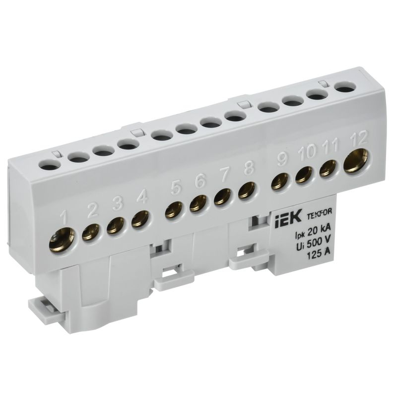 TEKFOR Шина L фаза изолированная на универсальном держателе 8х12-12-Ср IEK