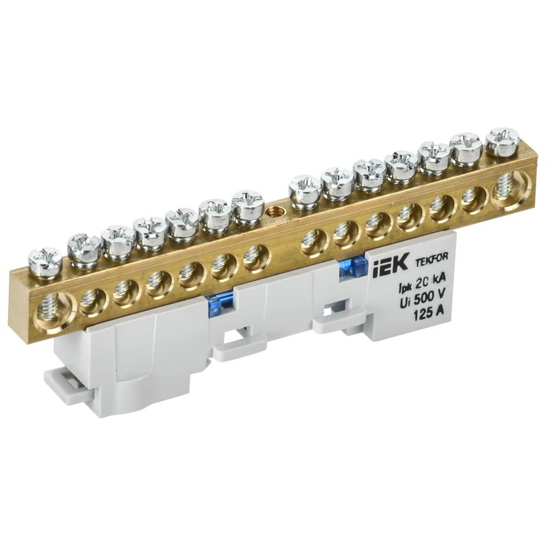 TEKFOR Шина N ноль неизолированная на универсальном держателе 8х12-14-С IEK