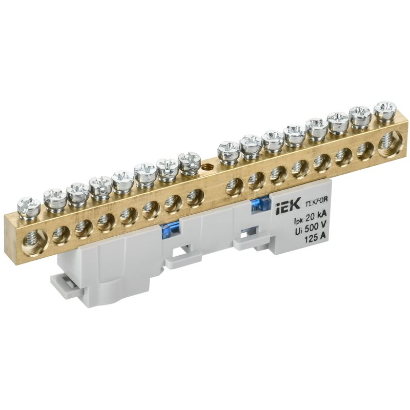 TEKFOR Шина N ноль неизолированная на универсальном держателе 8х12-16-С IEK