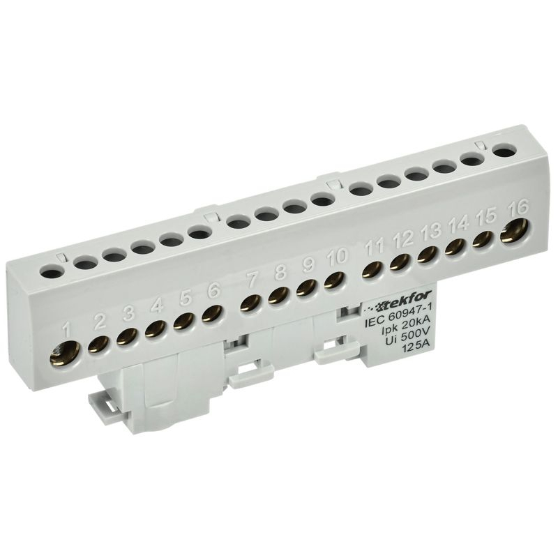 TEKFOR Шина L фаза изолированная на универсальном держателе 8х12-16-Ср IEK