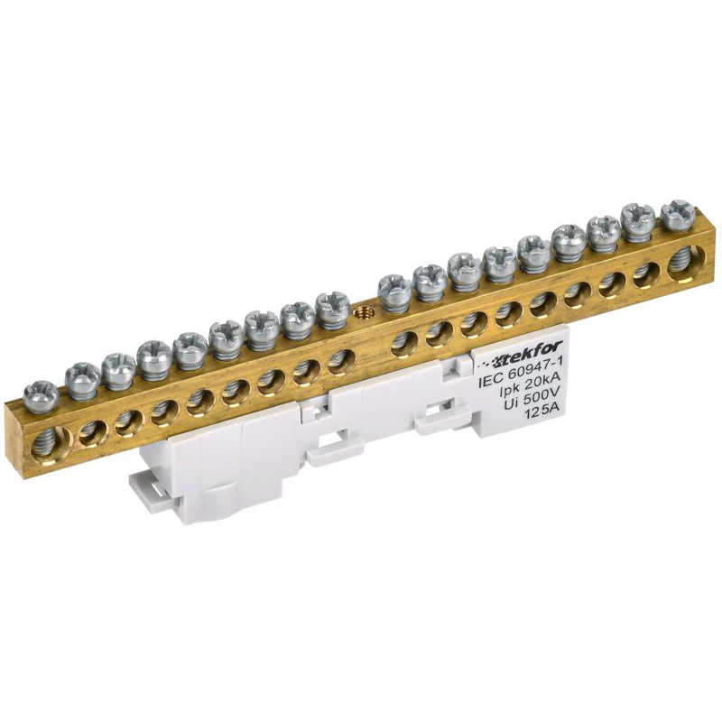 TEKFOR Шина L фаза неизолированная на универсальном держателе 8х12-18-Ср IEK