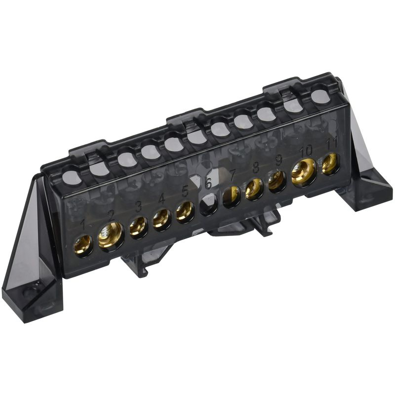 TEKFOR Шина N ноль в комбинированном DIN-изоляторе Стойка 8х12-(4+5)-Ч IEK