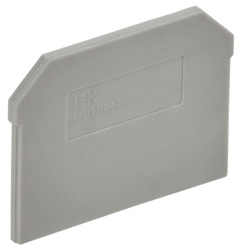 Заглушка для колодки клеммной CTS-MC 3 вывода 4мм2 серая IEK