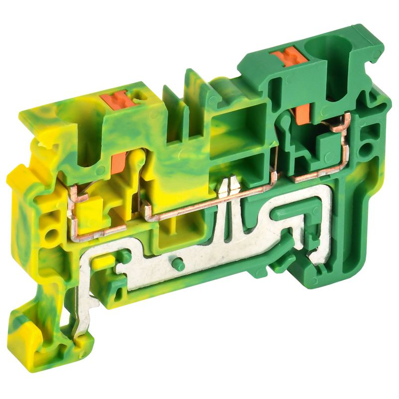 ARMAFIX Клемма пружин. Push-in CP-PEN земля 4мм2 желто-зеленая IEK