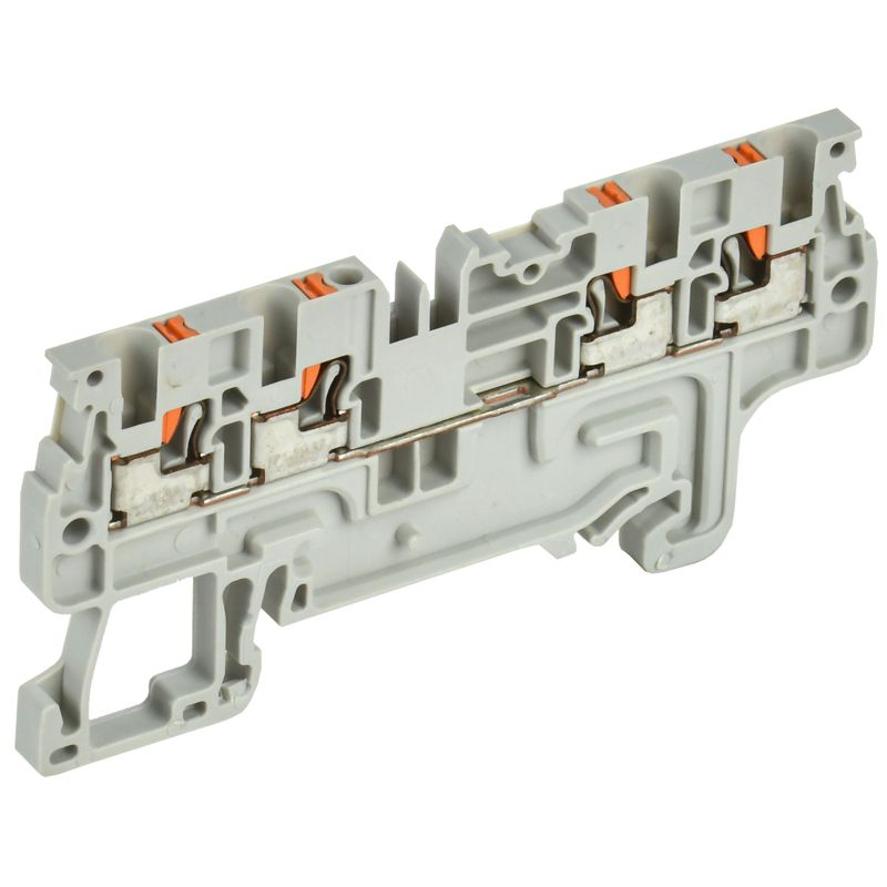 ARMAFIX Клемма пружин. Push-in CP-MC 4 вывода 1,5мм2 серая IEK