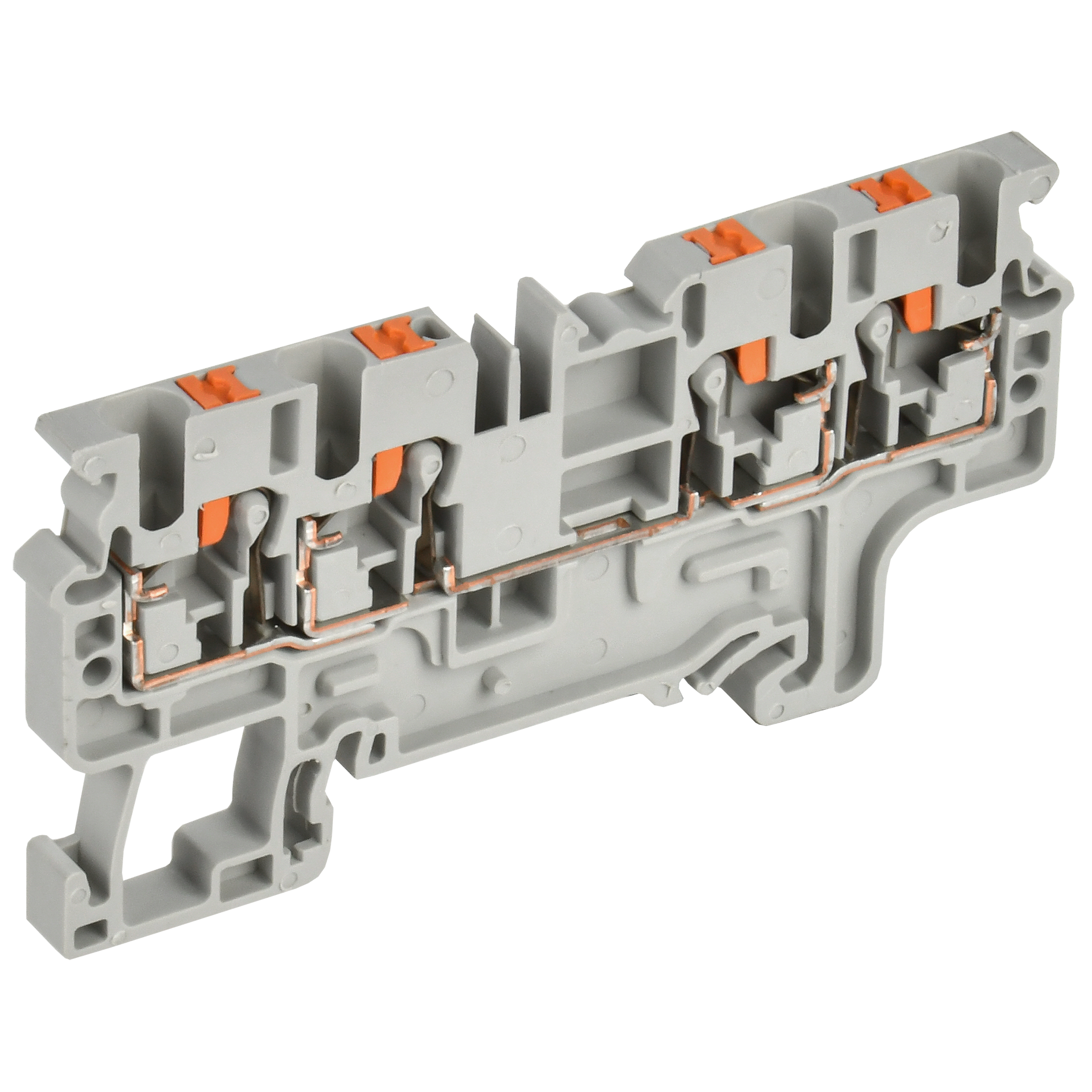 ARMAFIX Клемма пружин. Push-in CP-MC 4 вывода 2,5мм2 серая IEK