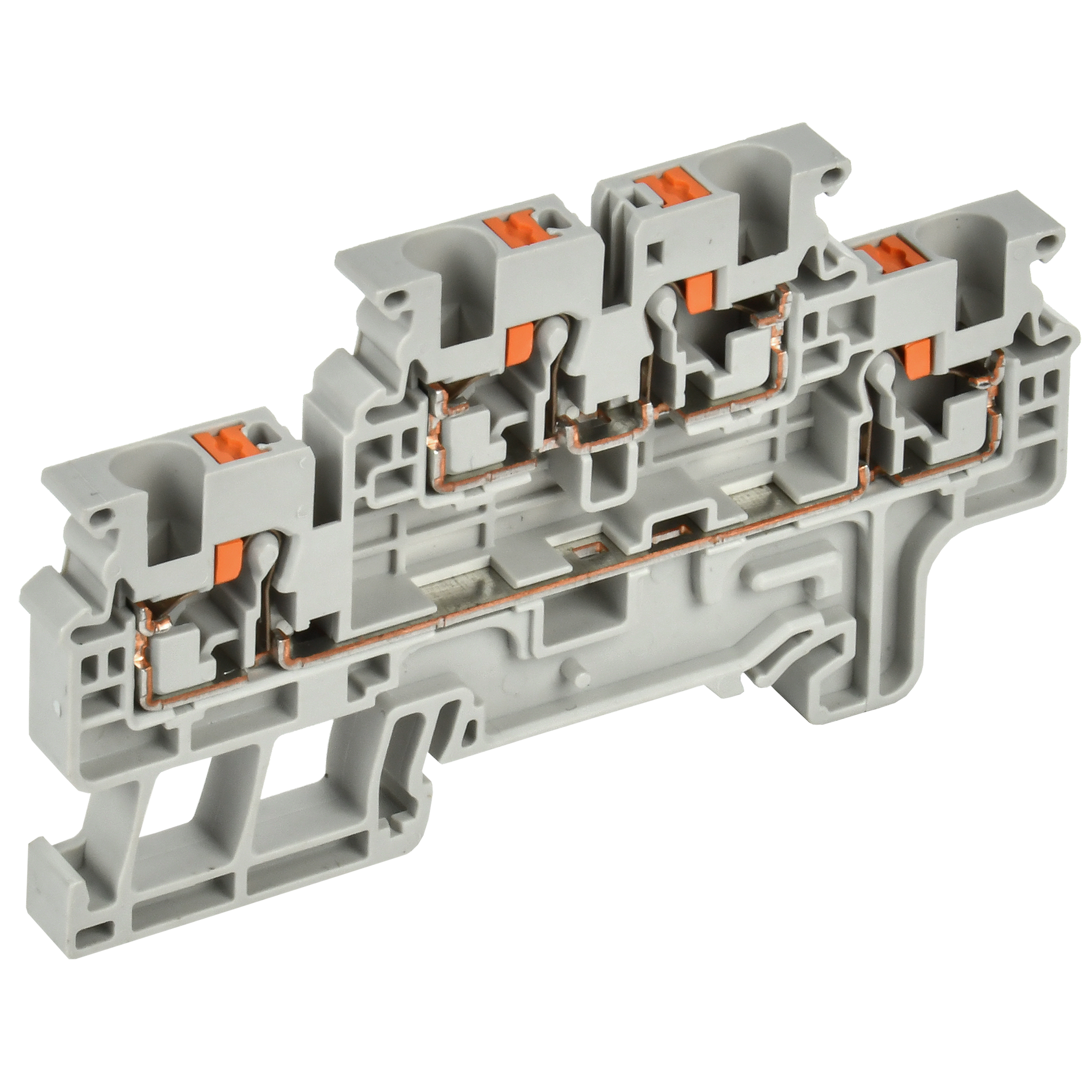 ARMAFIX Клемма пружин. Push-in CP-ML 2 ур. 4мм2 серая IEK