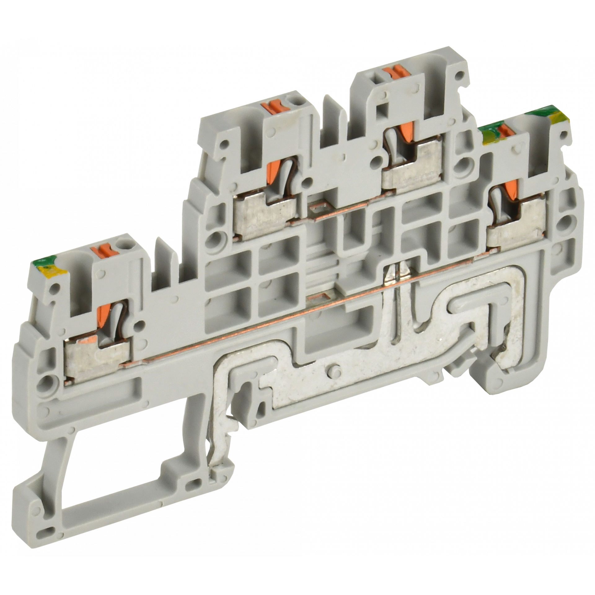 ARMAFIX Клемма пружин. Push-in CP-ML-PEN 2 ур. земля-низ 1,5мм2 серая IEK