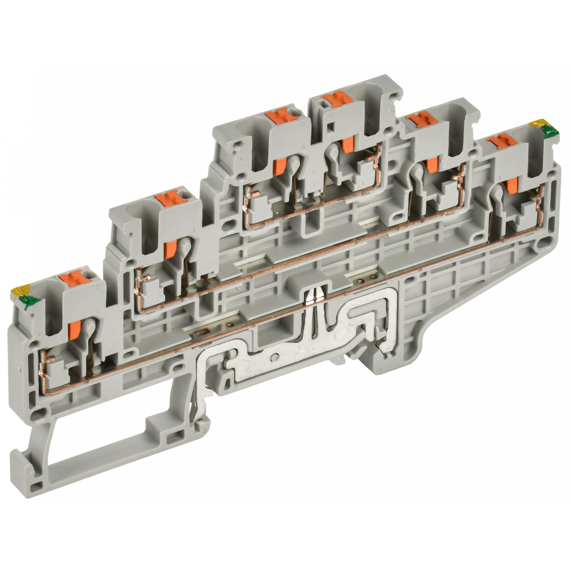 ARMAFIX Клемма пружин. Push-in CP-ML-PEN 3 ур. земля-низ 2,5мм2 серая IEK