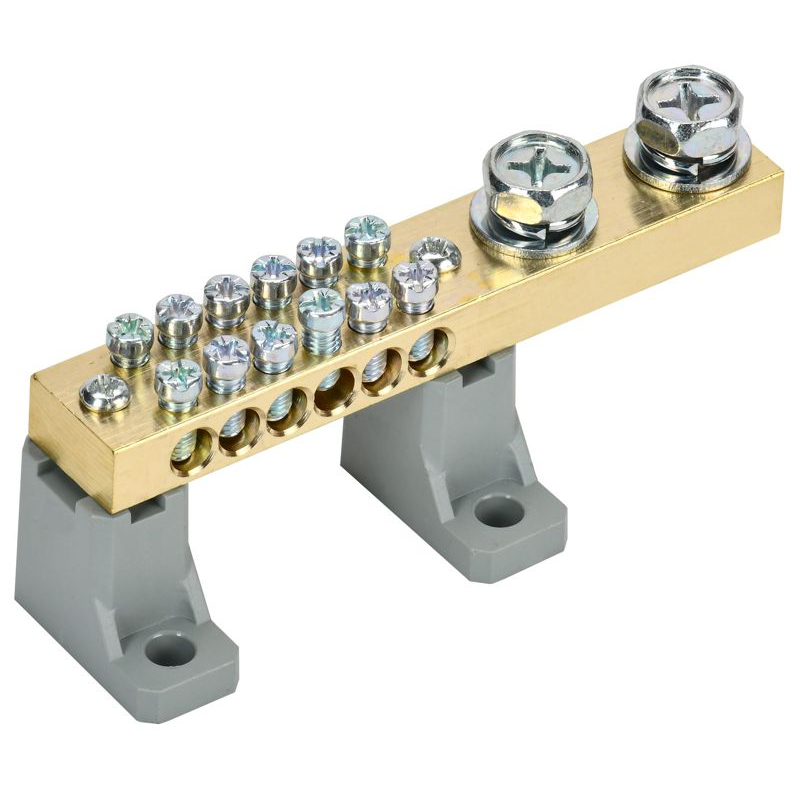 Шина N ноль на двух угловых изоляторах 200А ШНИ-10х18-12-L2-С IEK